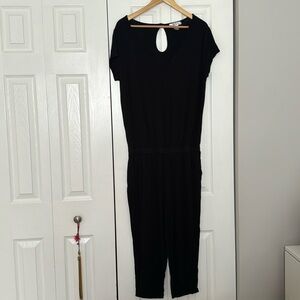 Lascansa for Venus Black Short Sleeve Jumpsuit